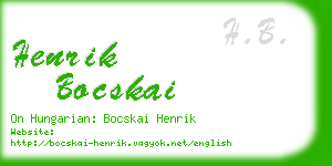 henrik bocskai business card